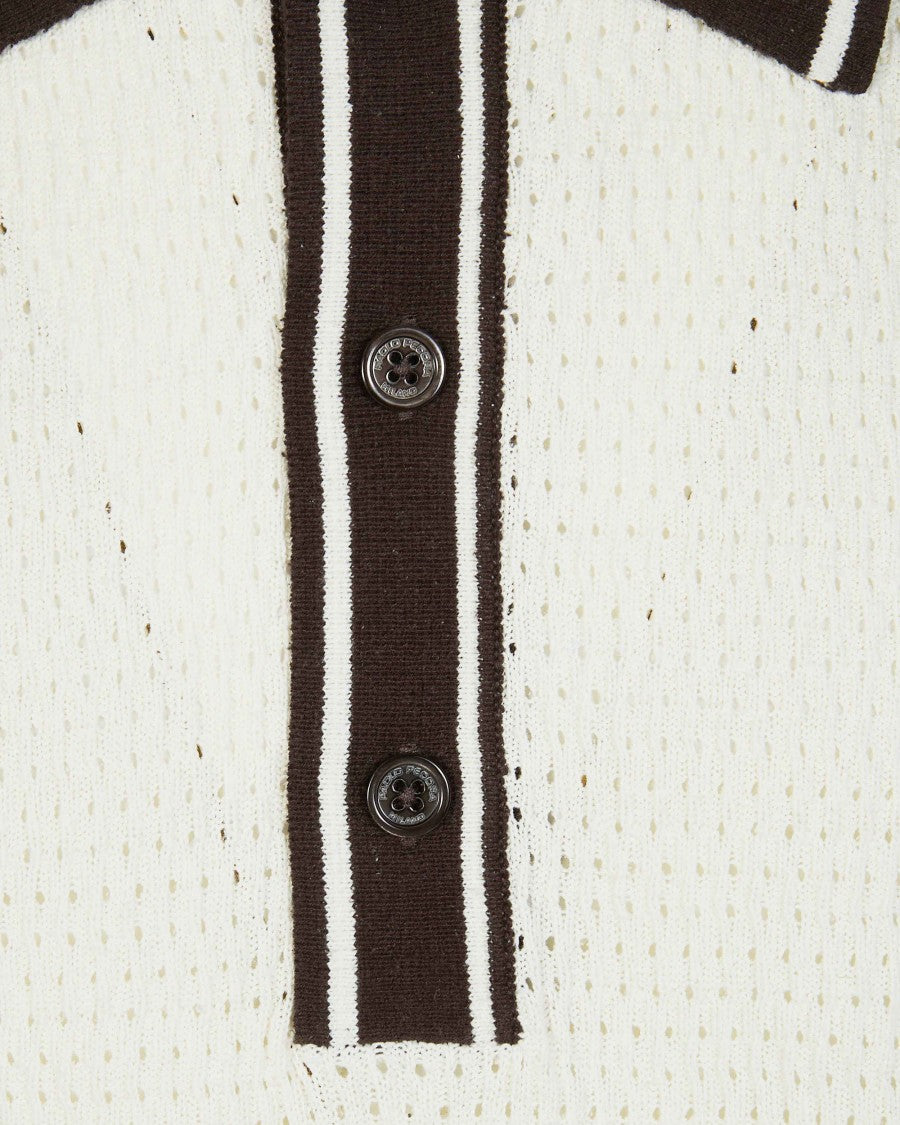 Paolo Pecora Knit Polo With Contrast
