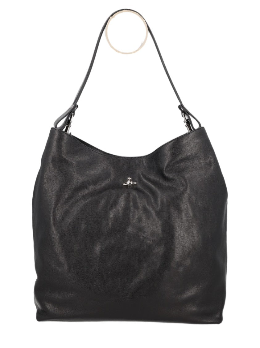 Vivienne Westwood Soft Leather Shoulder Bag With Slouchy Silhouette