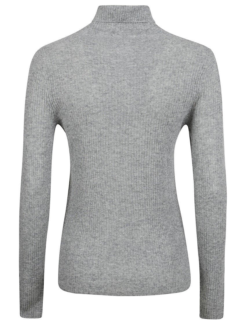 Fabiana Filippi Ribbed Knit Turtleneck Sweater With Long Sleeves