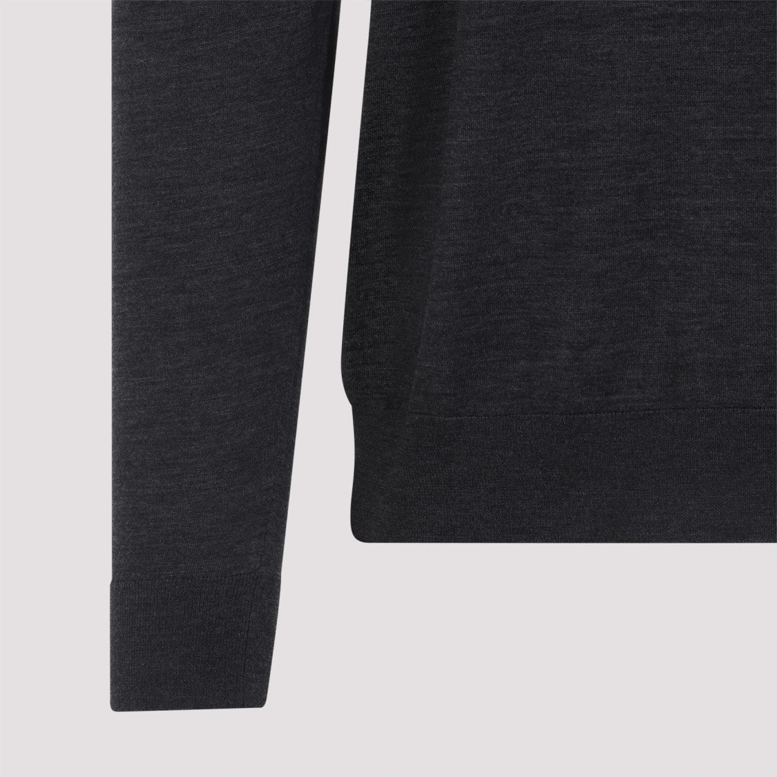 Kiton Classic Black Polo T-Shirt With Buttoned Placket