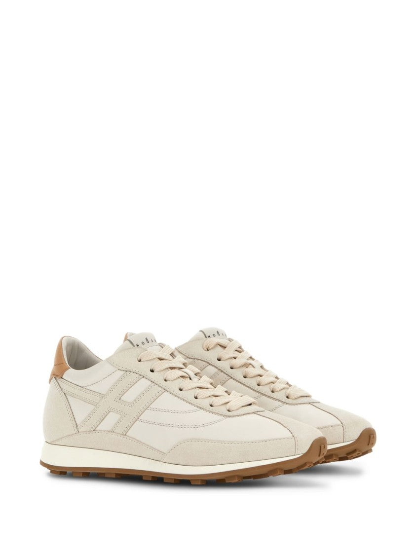 Hogan Silk And Nylon Flat Sole Sneakers