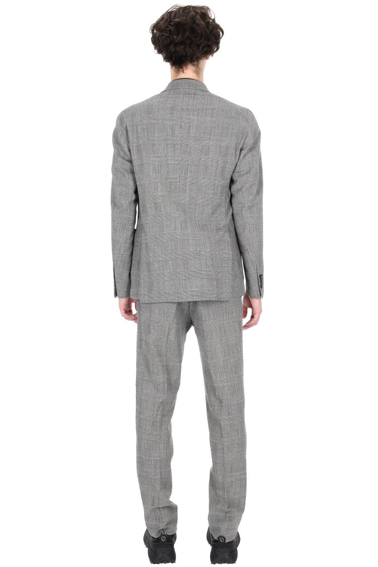 Tagliatore Montecarlo Seersucker Wool Double-Breasted Suit