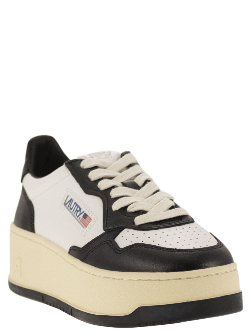 Autry Medalist Platform - Leather Trainers
