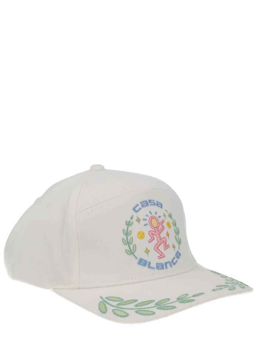 Casablanca White Dance Joy Embroidered Hat