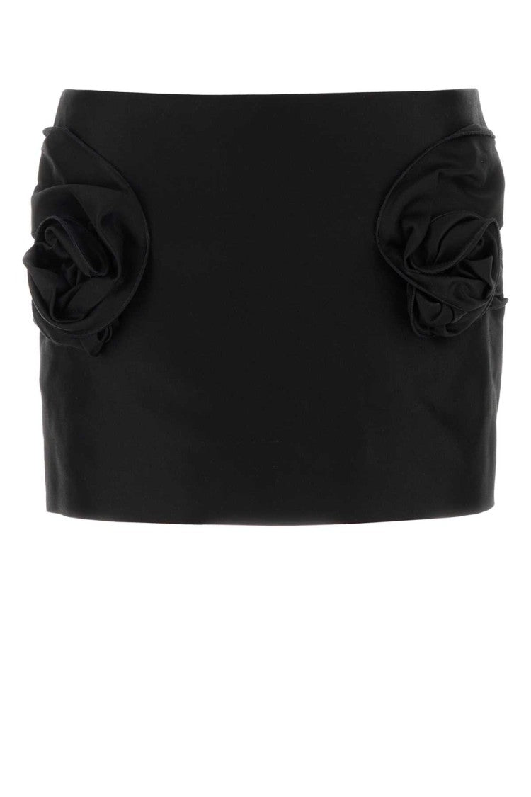 Magda Butrym Black Cotton Mini Skirt