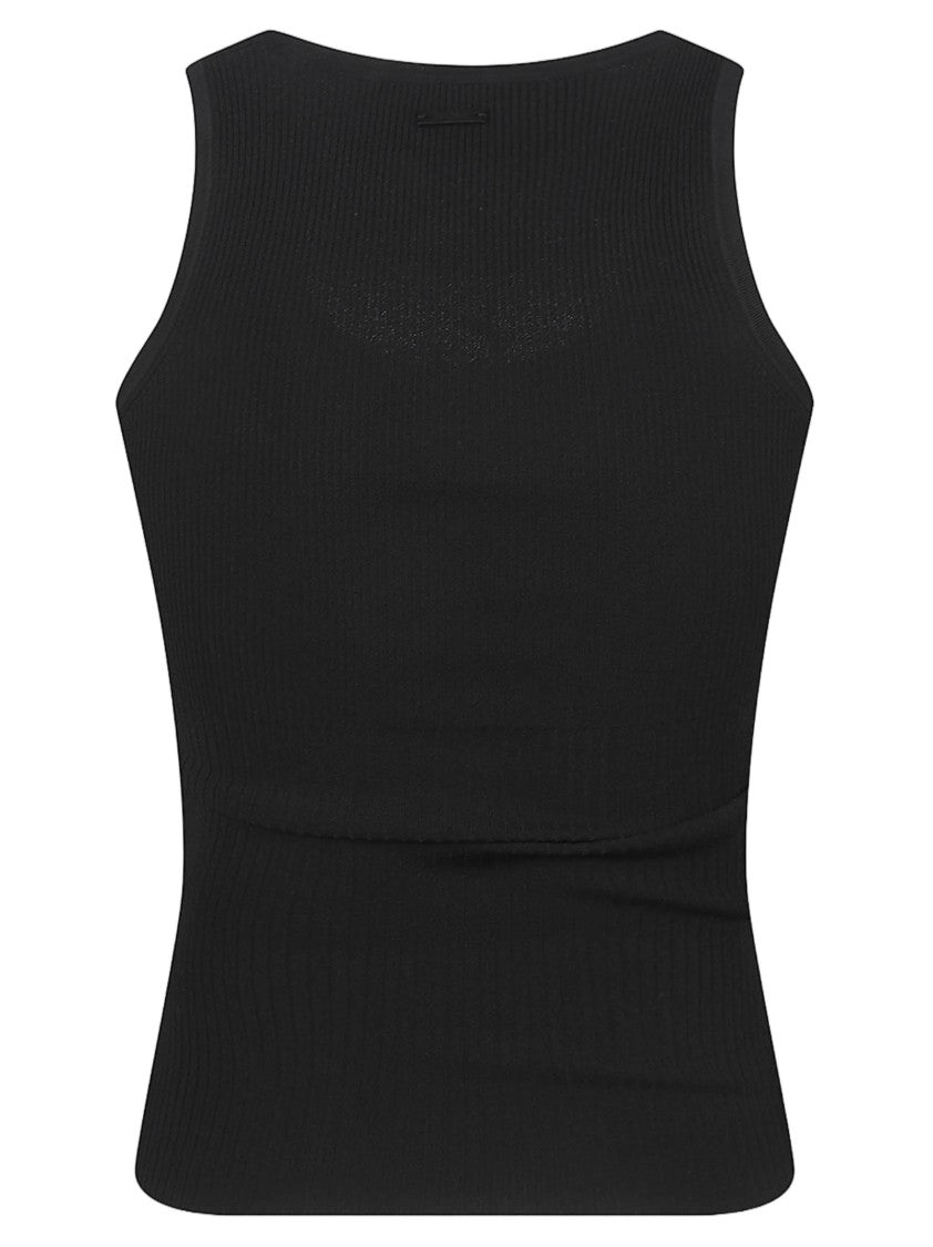 Max Mara Fitted Ribbed Tank Top With Scoop Neckline