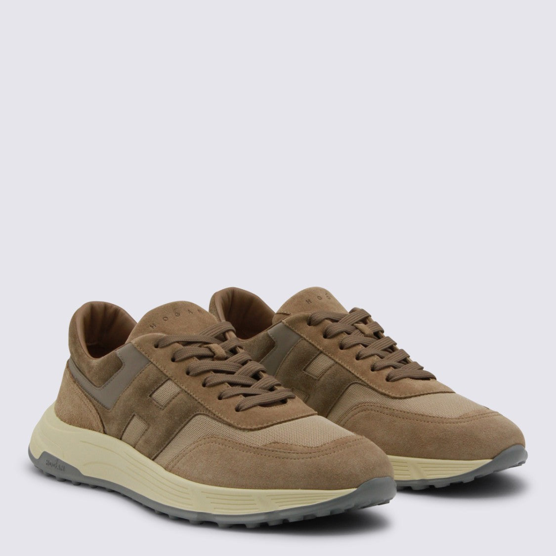 Hogan Beige Leather Sneakers