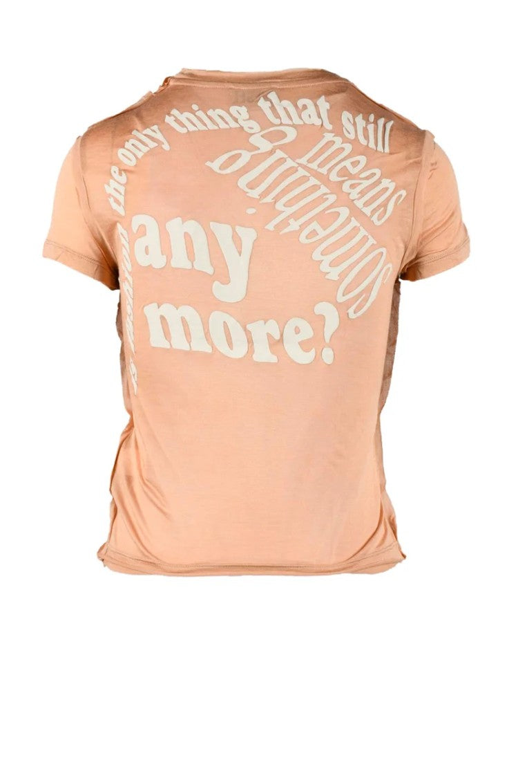 Diesel Beige Graphic Modal-Blend T-Shirt