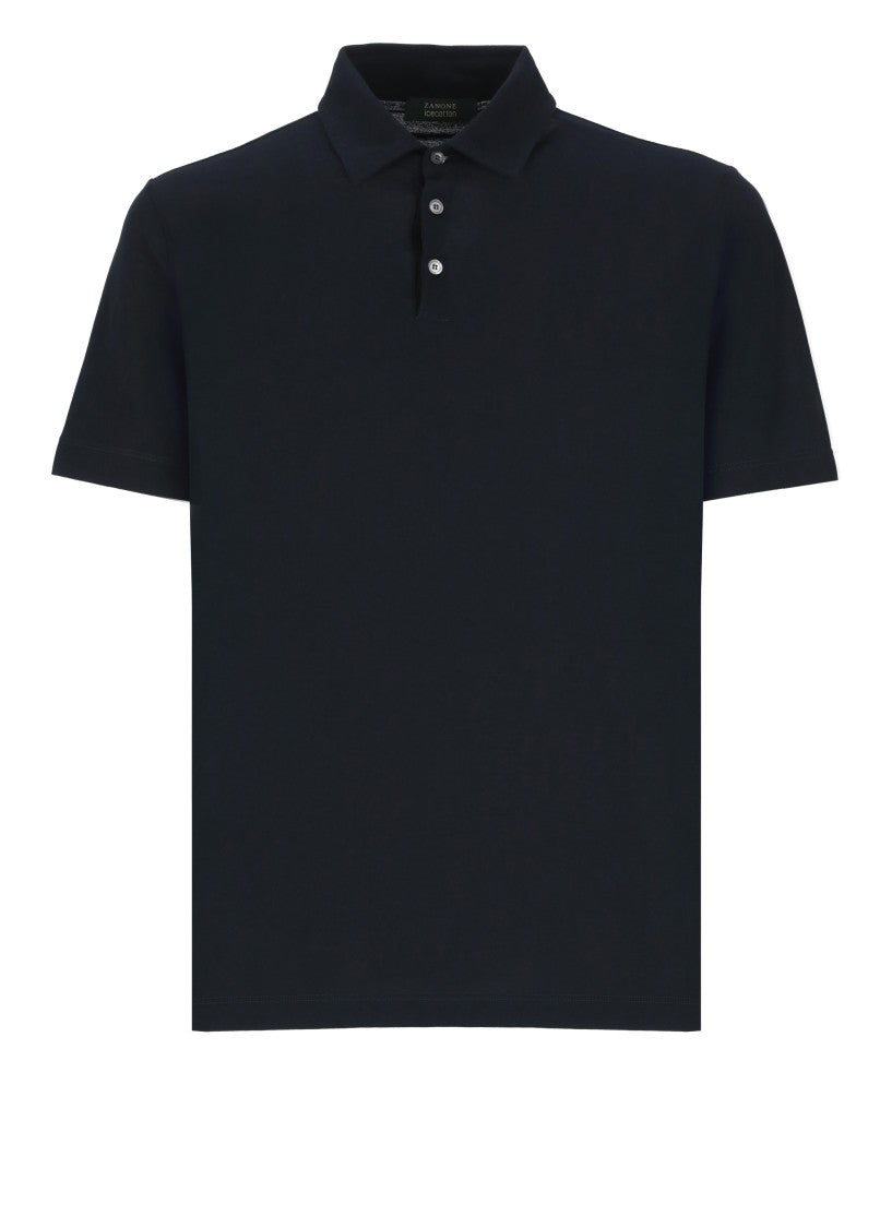 Zanone Blue Mc Polo Shirt