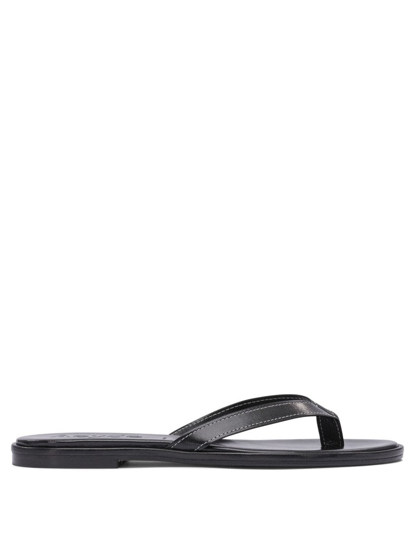 Aeydē Black Sandals With Soft Nappa And Cow Leather Construction