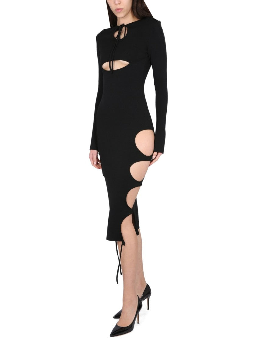 Andreâdamo Midi Dress With Cut-Out Details