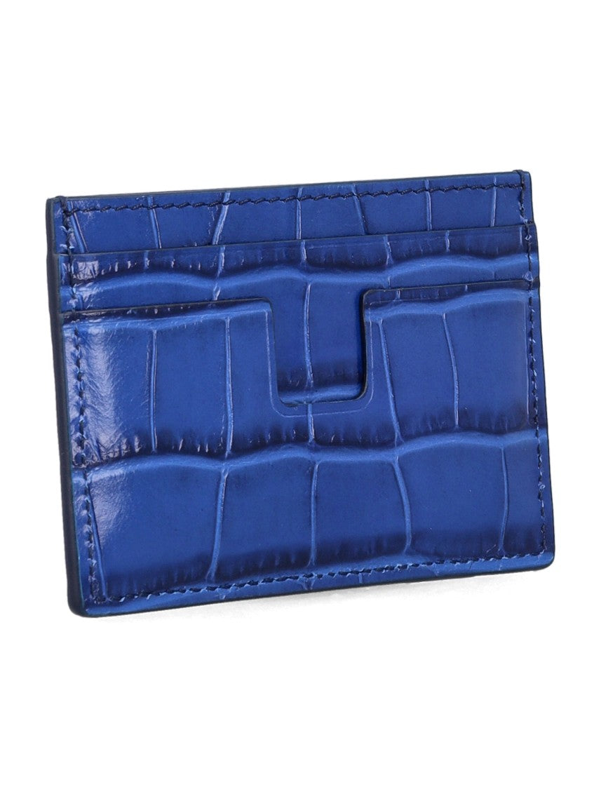 Tom Ford Crocodile-Embossed Leather Card Holder