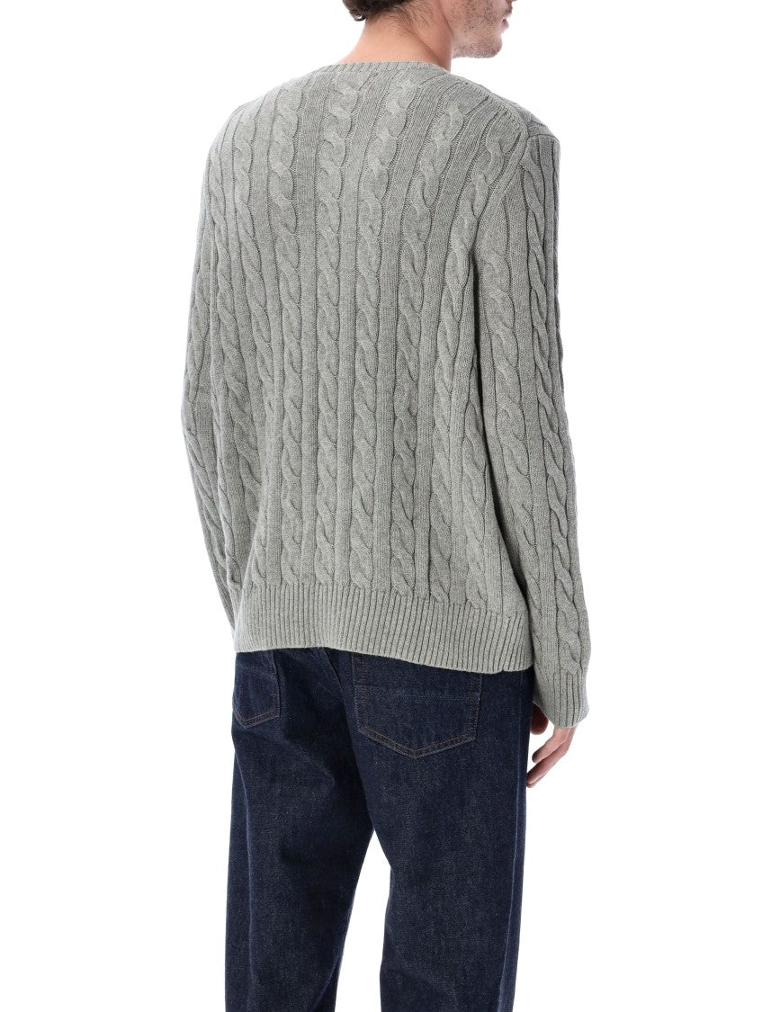 Polo Ralph Lauren Cotton Cable-Knit Sweater With Classic Crew Neck