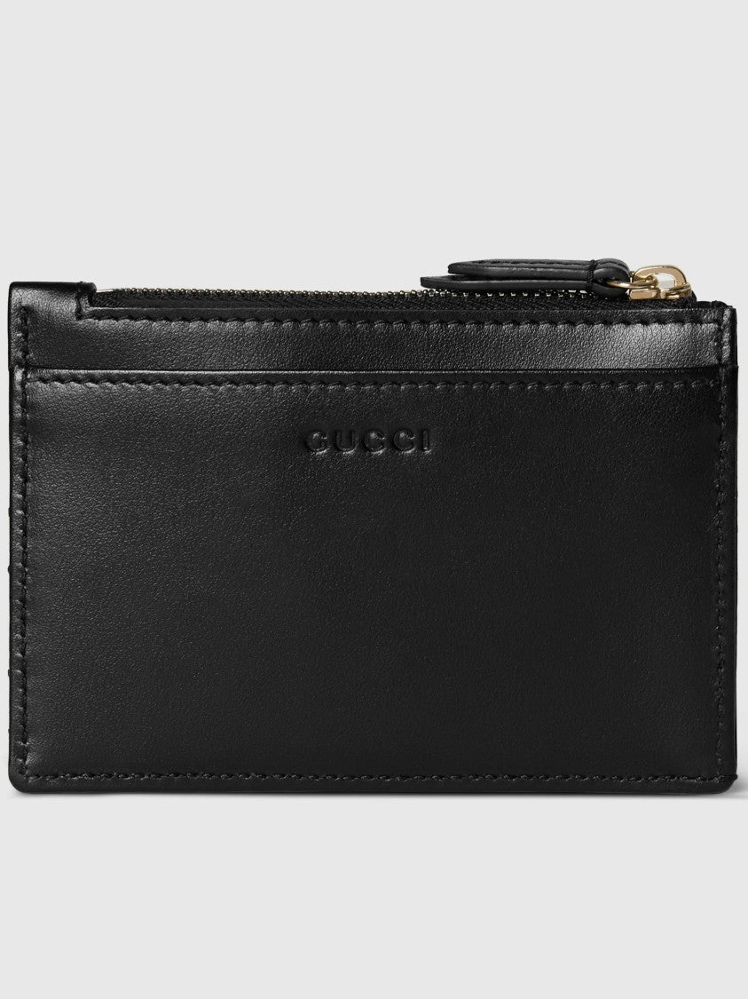Gucci Black Chevron Quilted Leather Key Pouch
