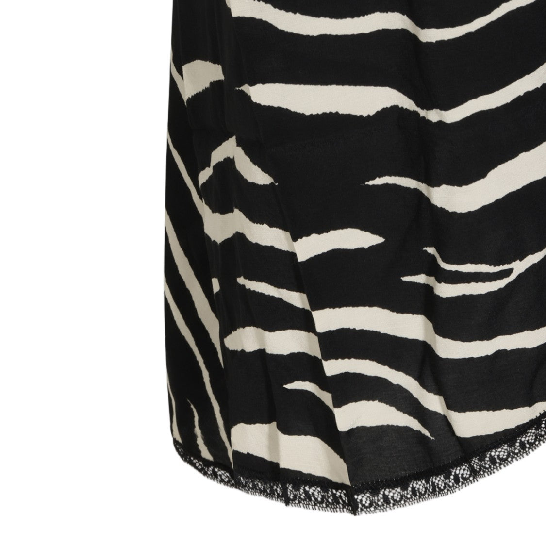 Zadig & Voltaire Flowing Zebra Print Midi Dress With Lace Detailing