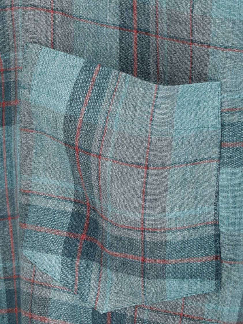 Magliano Blue Plaid Relaxed Fit Button-Down Shirt
