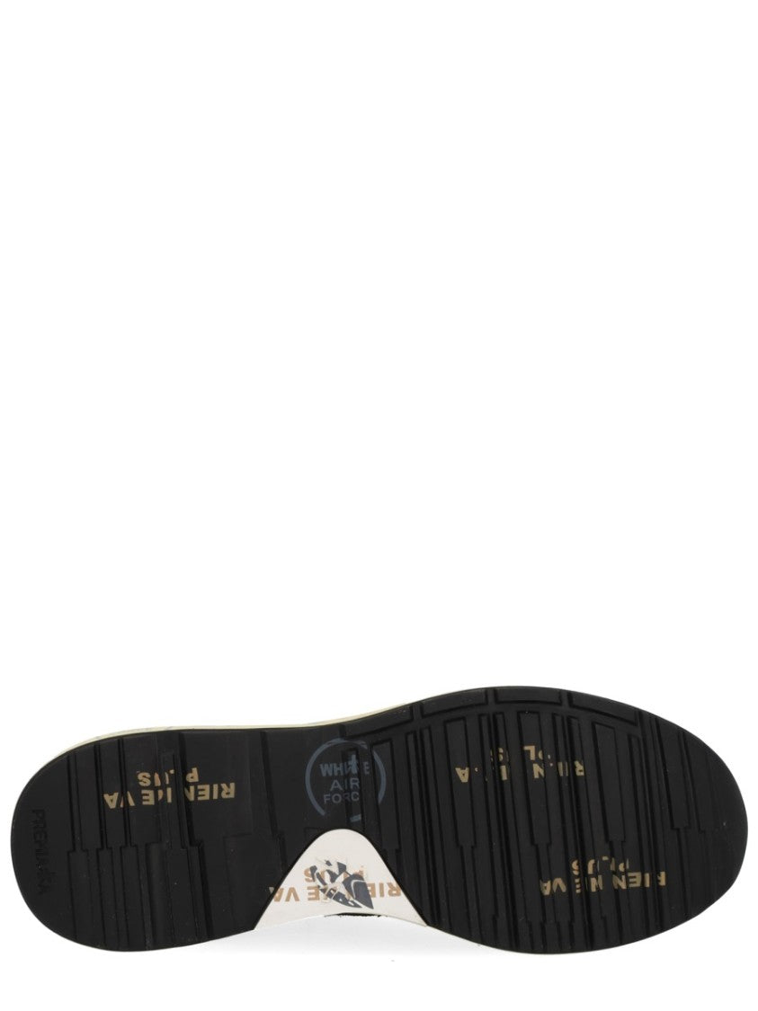 Premiata Brown Suede Sneakers With Graphic Cream Sole