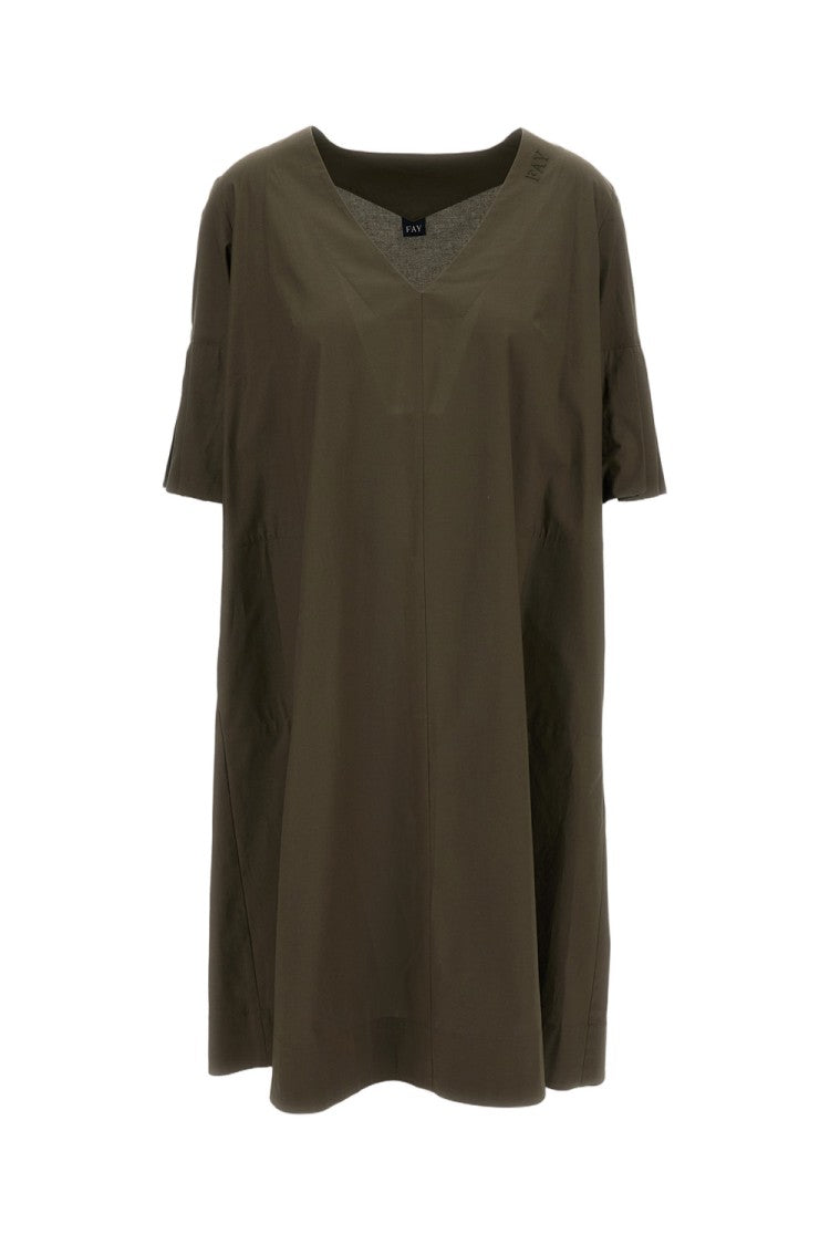 Fay Flowing Green Dress With Silhouette