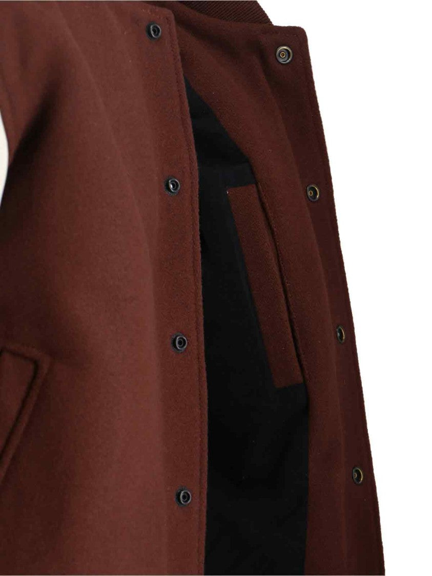 Diesel Shawl Collar Bomber Jacket – Brown/White