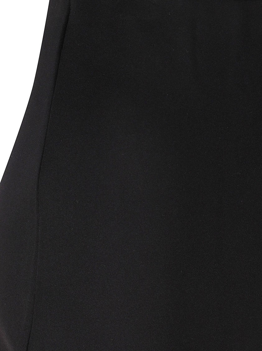 Wolford Fitted Black Midi Skirt With High Waist And Subtle Slit