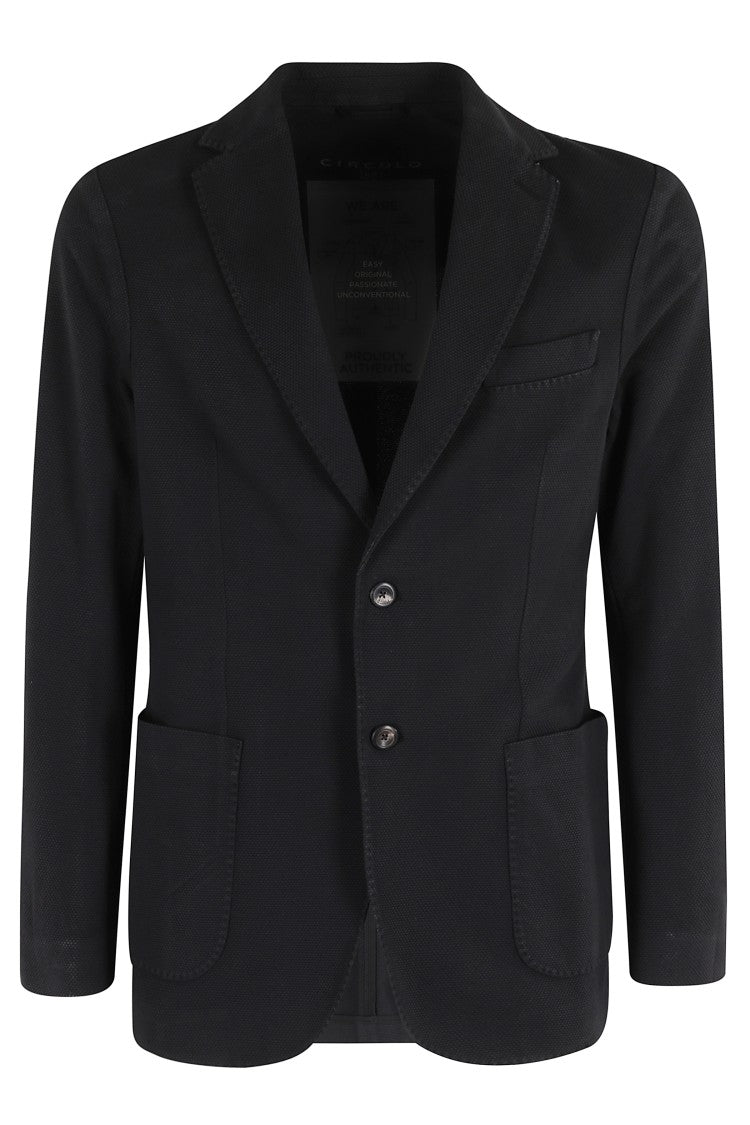 Circolo 1901 Black Single-Breasted Oxford Jacket