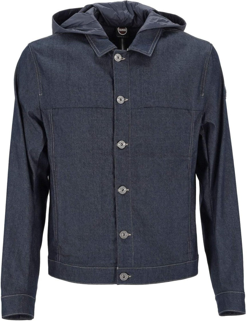 Colmar Navy Blue Hooded Denim Jacket
