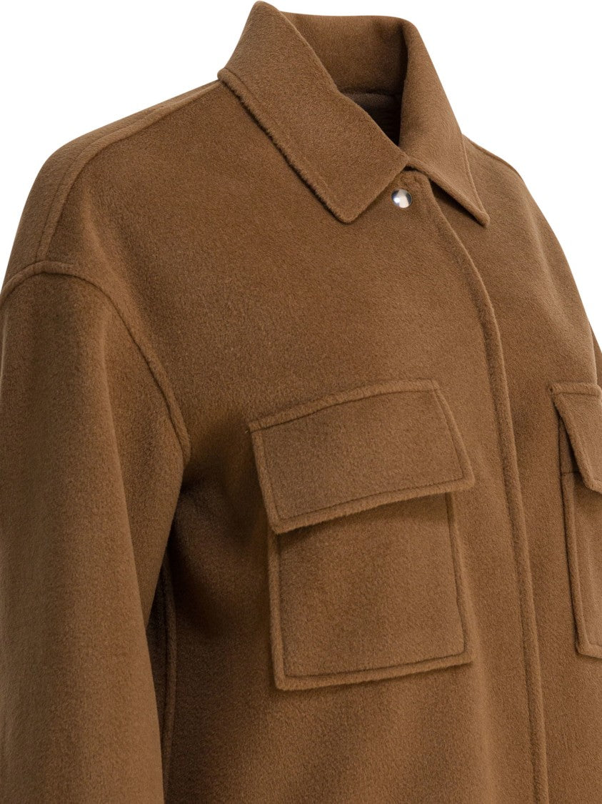 Semper Relaxed Fit Brown Jacket With Classic Collar