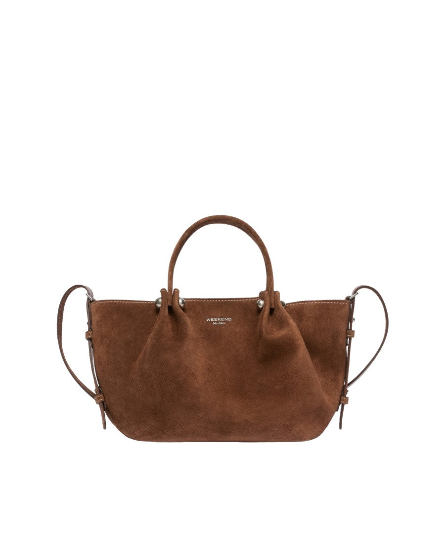 Max Mara Chocolate Kario Soft Calf Leather Shoulder Bag