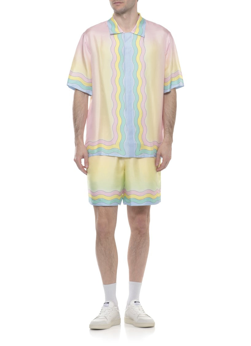 Casablanca Multicolor Dance Silk Bermuda Shorts