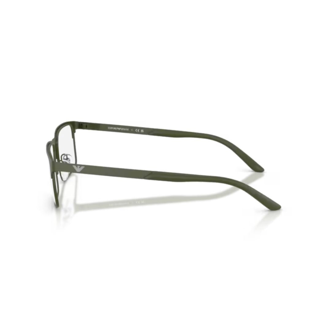 Emporio Armani 0Ea1170 Rectangular Matte Metal Eyeglasses With Adjustable Nose Pads