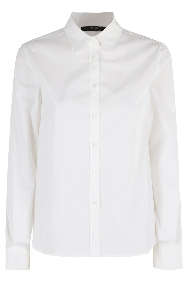 Seventy Classic White Poplin Shirt With Regular Collar