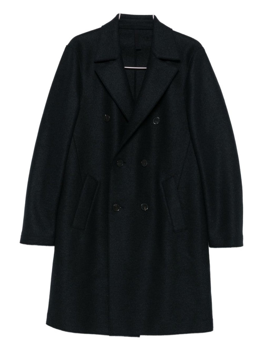 Harris Wharf London Double-Breasted Tailored Coat In Virgin Wool