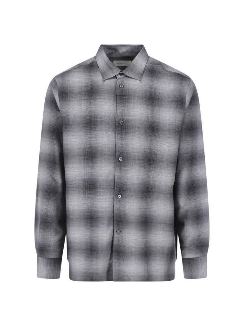 Berner Kuhl Checkered Grey Cotton Shirt With Relaxed Silhouette