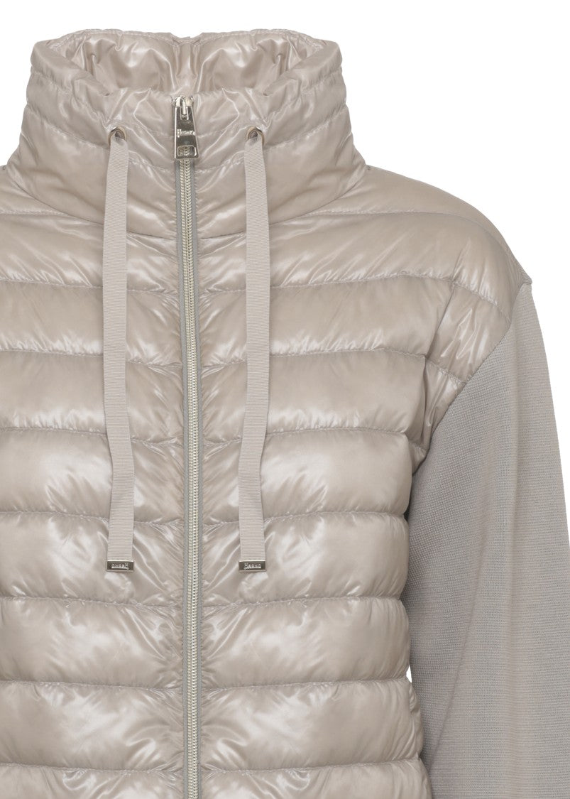 Herno Beige Quilted Knitted Down Jacket