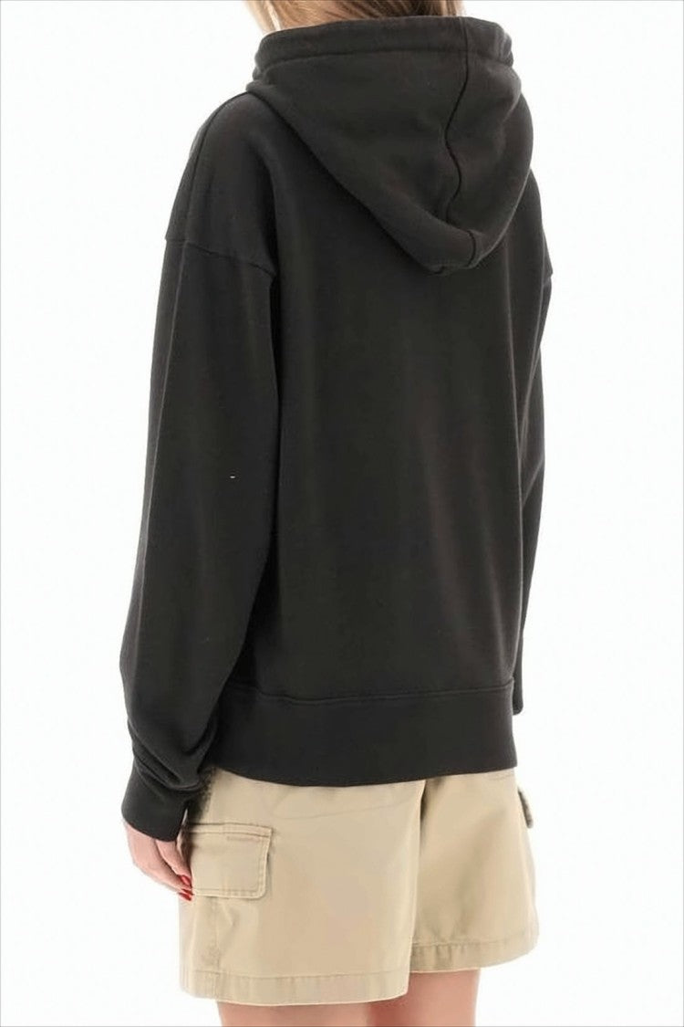 Isabel Marant Relaxed Fit Black Hoodie With Drawstring