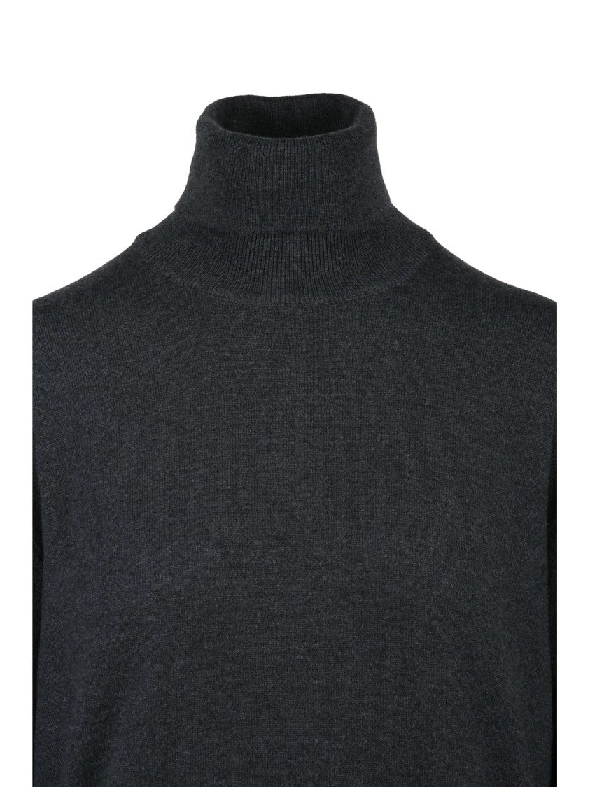 Brunello Cucinelli Grey Ciclista Pure Cashmere Turtleneck Sweater