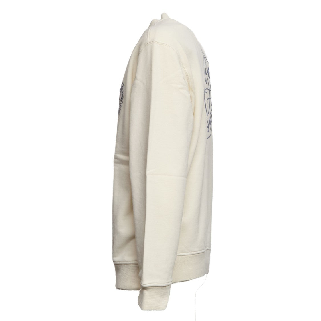 Stone Island Outline Compass Cotton Fleece Over Hoodie