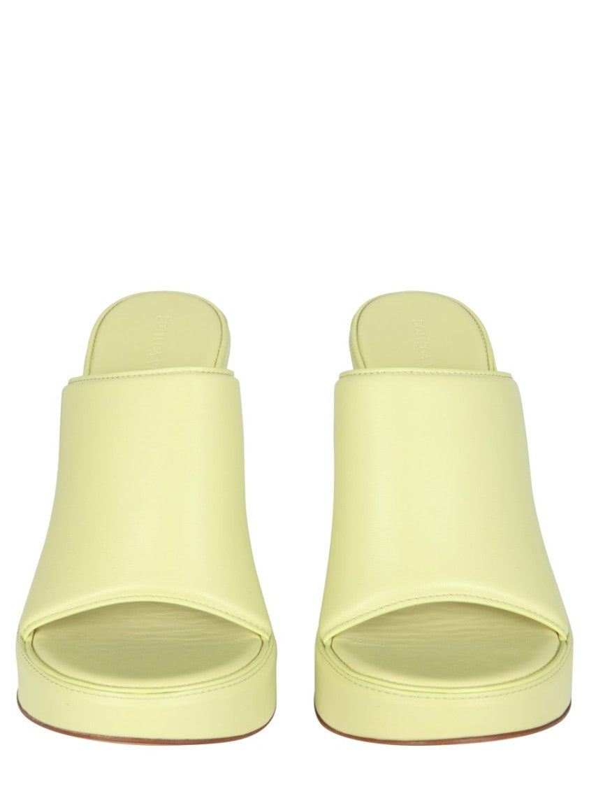 Bottega Veneta Elevated Wedge Sandals With Solid Base