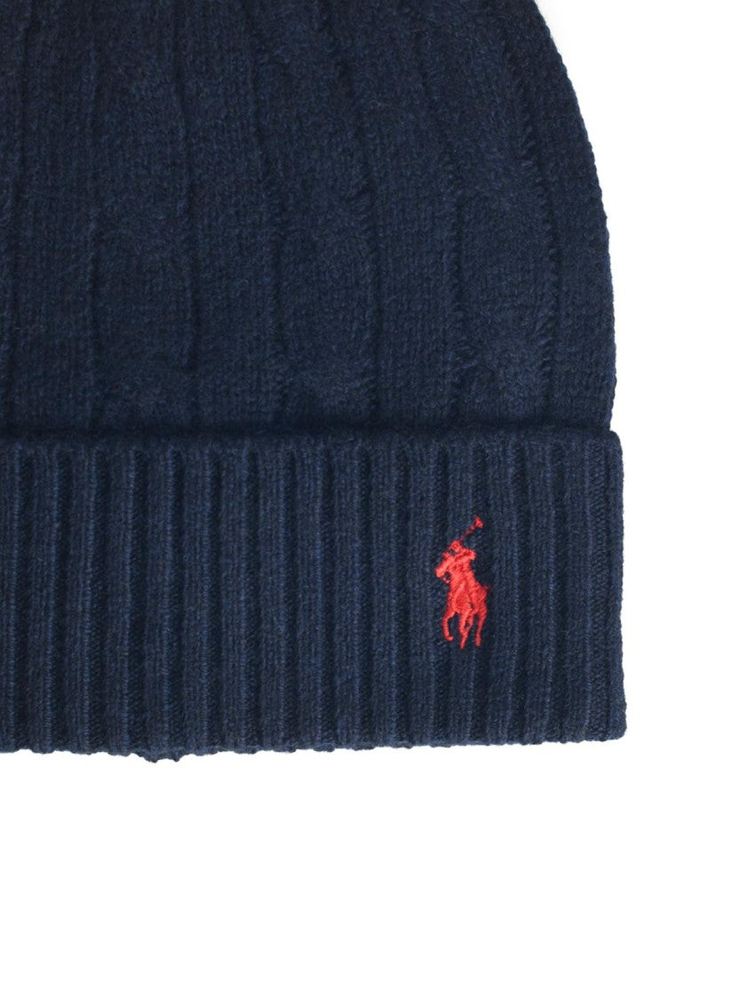 Polo Ralph Lauren Navy Wool Blend Beanie