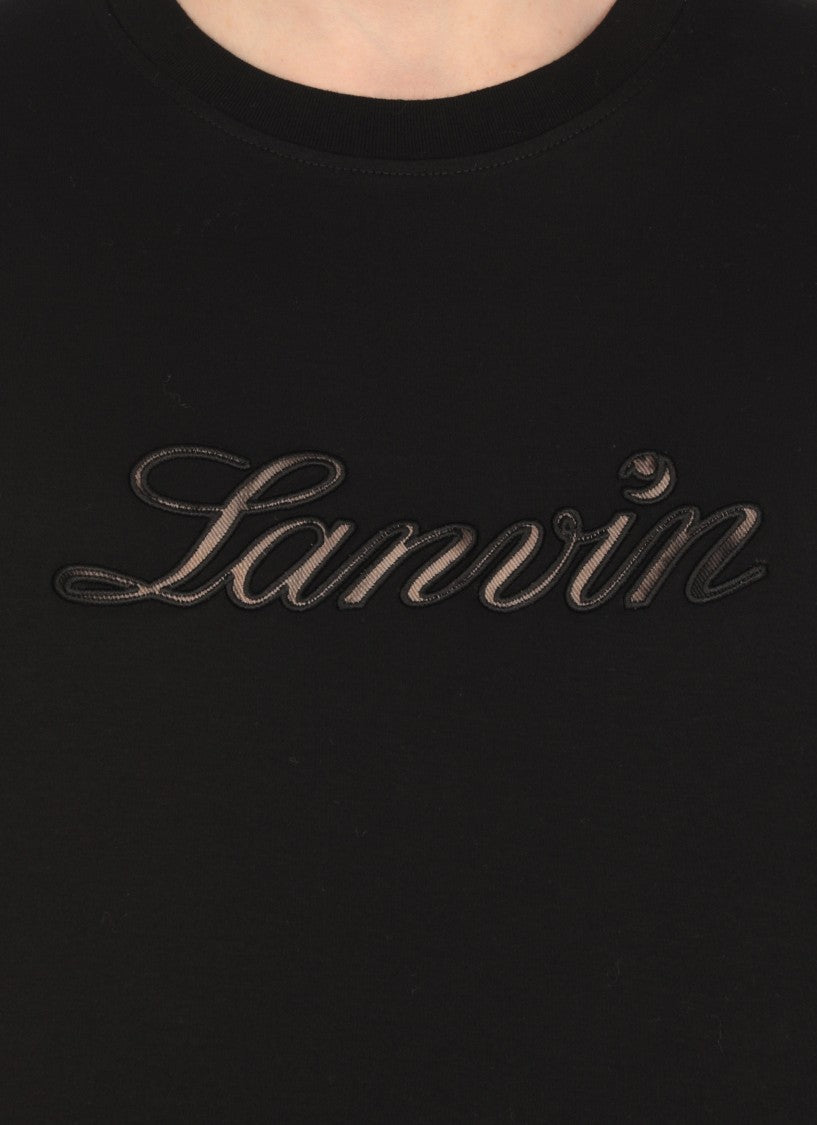 Lanvin Black Cotton T-Shirt