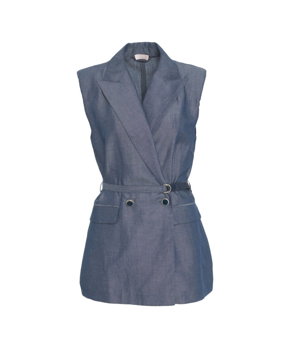 Liu Jo Tailored Vest With Waist Belt