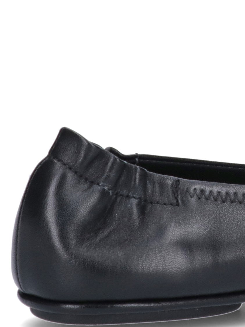 Tory Burch "Mini Travel" Ballerinas – Black