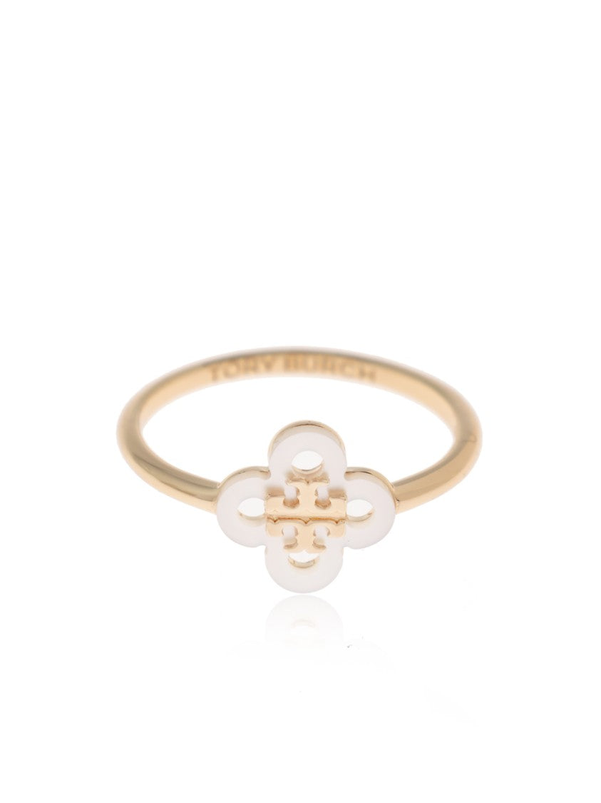 Tory Burch Clover Logo Set Of Three Rings