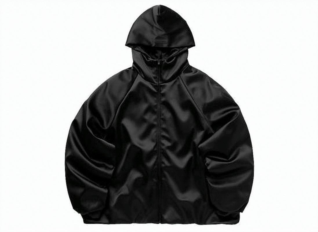 Fear Of God Hooded Black Jacket With Smooth Finish