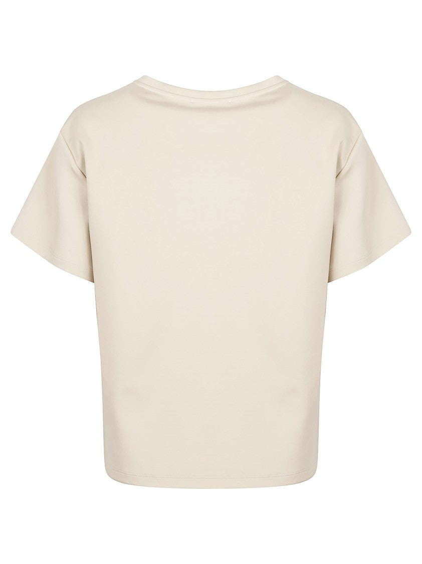 Max Mara Boxy Short-Sleeved Top With Embossed Logo