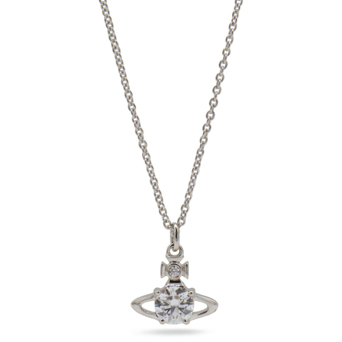 Vivienne Westwood Silver-Tone Necklace With Stylized Orb Pendant