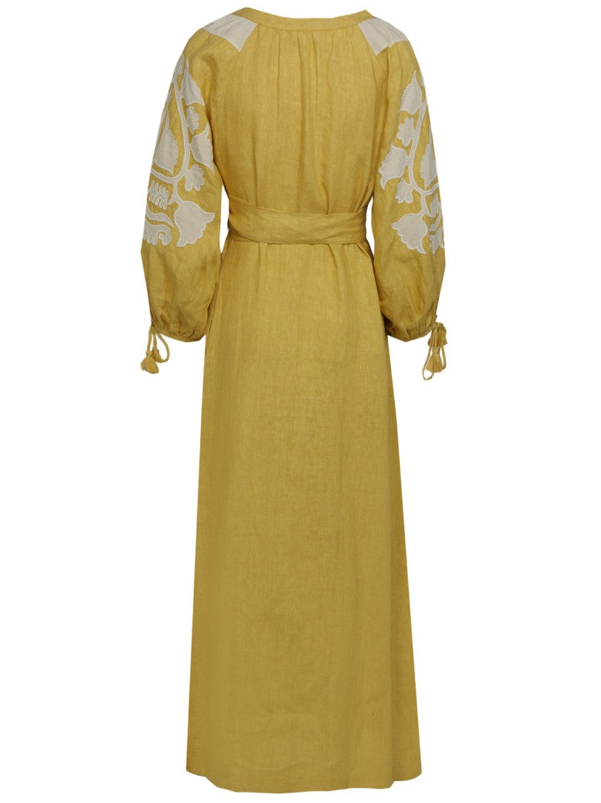 Philippa 1970 Balloon Sleeve Midi Dress