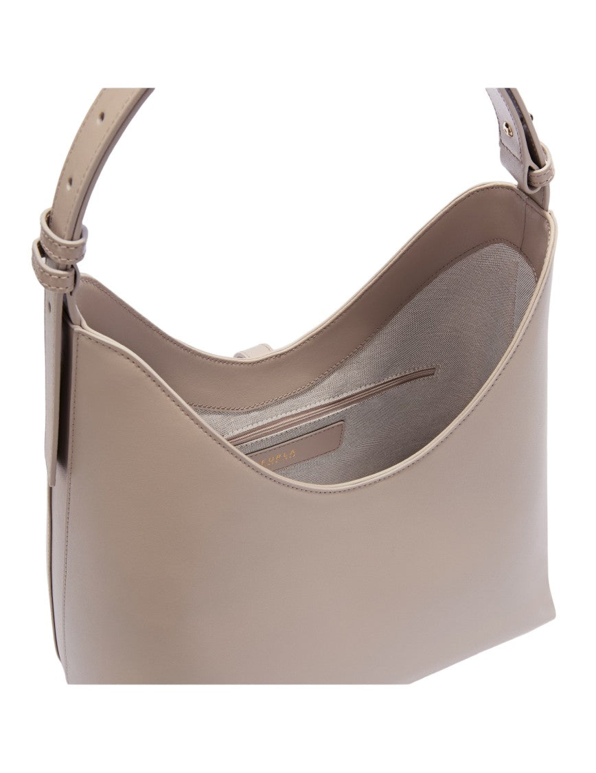 Furla Hobo Bag Goccia M In Leather Color Linen