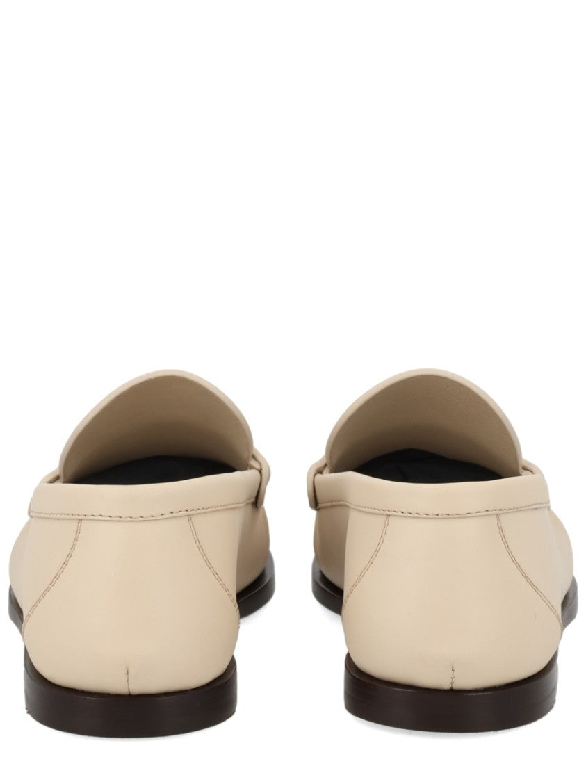 Saint Laurent Laurent Stitched Calf Leather Moccasins