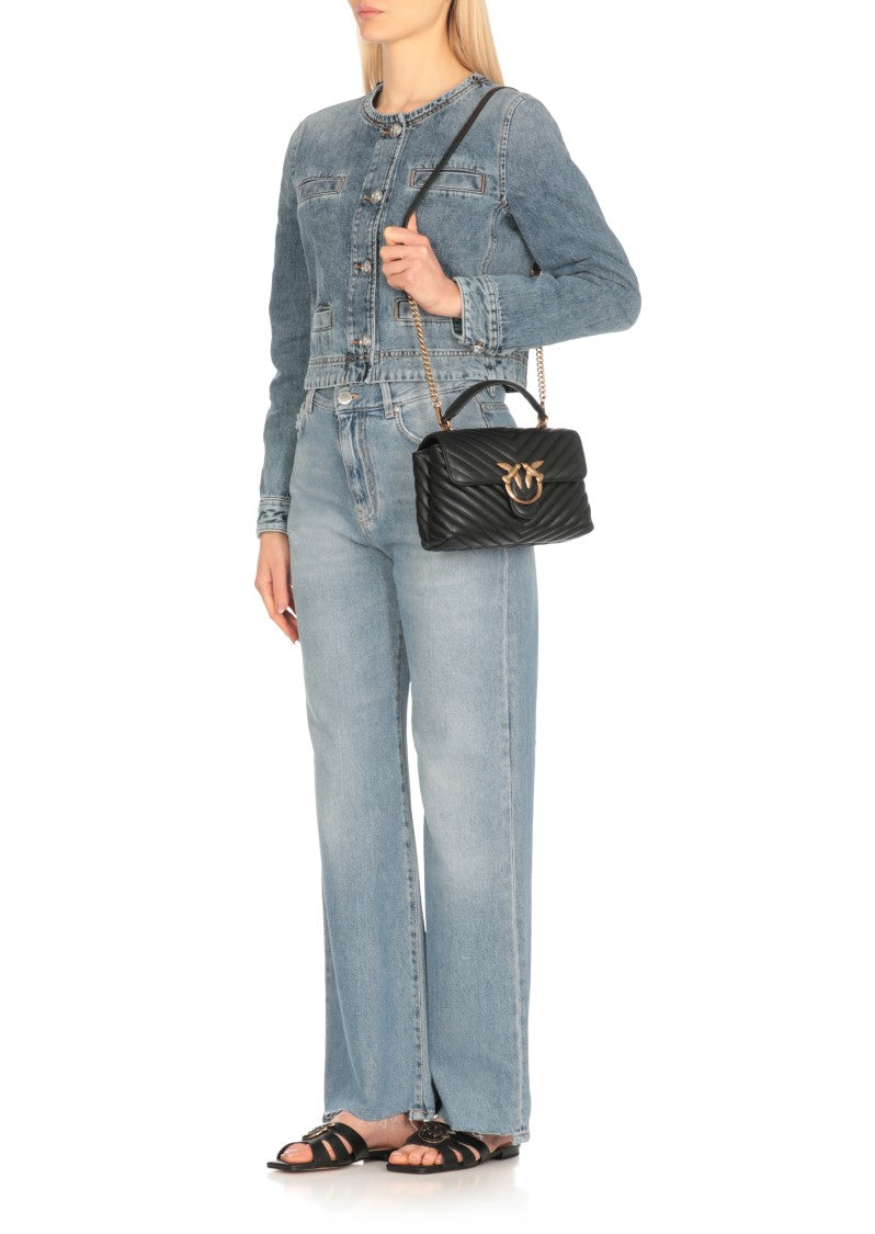 Pinko Black Lady Love Puff Mini Bag